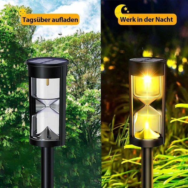 Időhomok napelemes leszúrható kerti lámpa 40cm