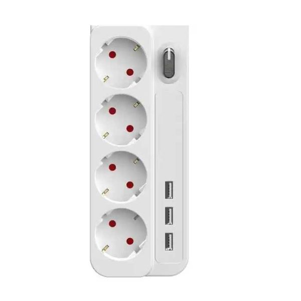 Winning Star ST-1024U hálozati kapcsolós elosztó ,4 aljzattal és 3 usb bemenettel