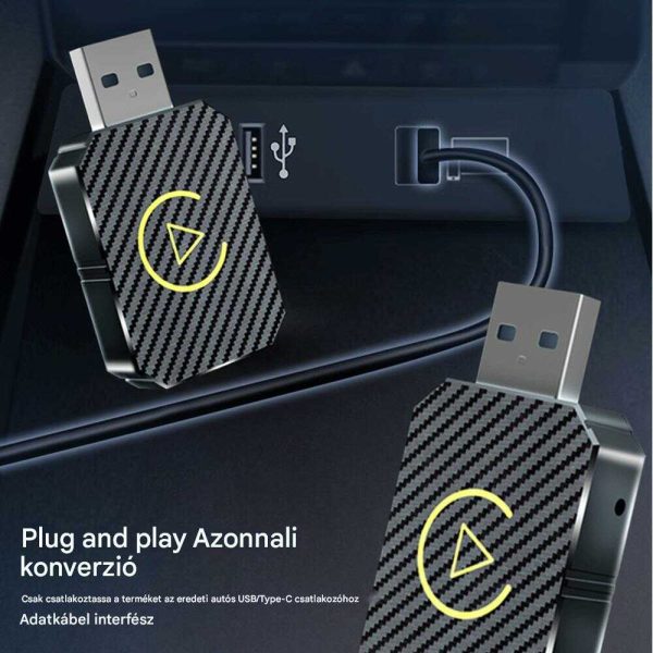 Vezeték Nélküli Autós Kapcsolat CarPlay & AndroidAuto alapú fejegységekhez, Bluetooth Adapter