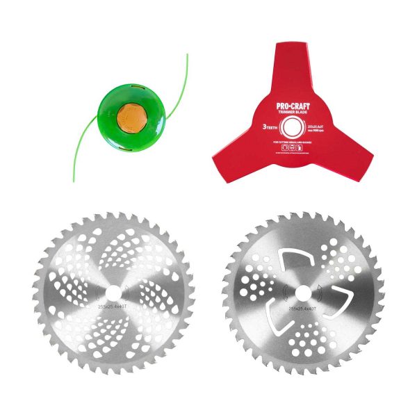 Procraft T4200 Pro Benzines Fűkasza és Bozótvágó 51,7 cm3-es motor 10500 fordulatszámmal