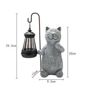 Napelemes Kerti Dekorációs Lámpa - Macska Alakú 30cm