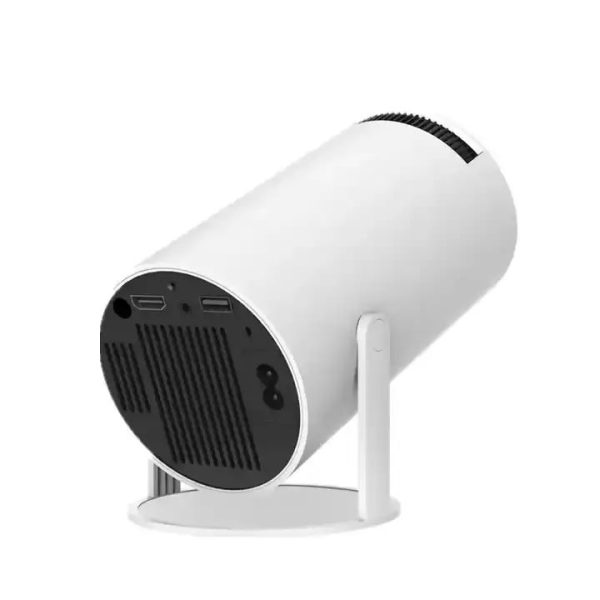 "Intelligens 4k videoprojektor játékkonzollal, VSM, Android TV 11.0, távirányító, WiFi 6, Bluetooth 5.0, 130 hüvelykes vetítővászon, automatikus képkorrekció, négymagos, 280 ANSI, beépített hangszóró, HDMI, USB, fehér "