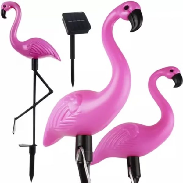 Flamingo napelemes lámpa készlet 18 x 6 x 52 cm, 3 x 2 LED, 3 darab