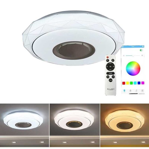 Mennyezeti LED Lámpa RGB színkeveréssel, aplikációval vagy távirányítóval vezérelhető