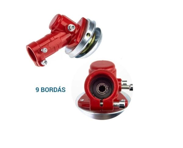 Univerzális szöghajtómű fűkaszához 9 bordás 26 mm Fűkasza rúdhoz