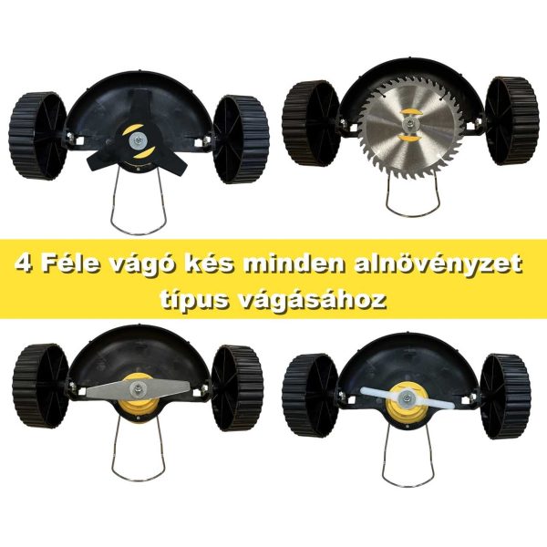 Kraftech GT-1534iPro 16 részes Kerekes fűkasza, Szegélynyíró 2db akkumulátorral