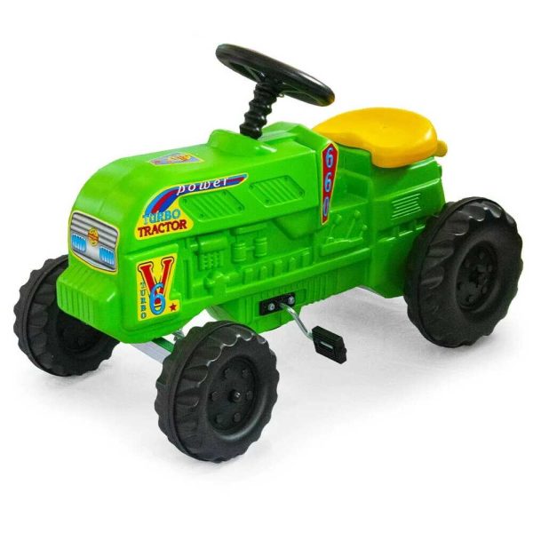 Gyermek Nagy Méretű Pedálos Farmer Traktor Utánfutóval 139 cm