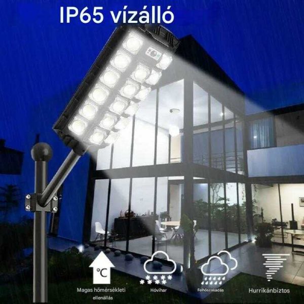 W7101A-6 Napelemes fali lámpa mozgásérzékelővel és távirányítóval + konzol