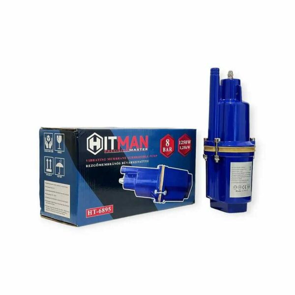Hitman HT-6895 Rezgőmembrános Búvárszivattyú 1250W, 8 bar, 10m kábellel